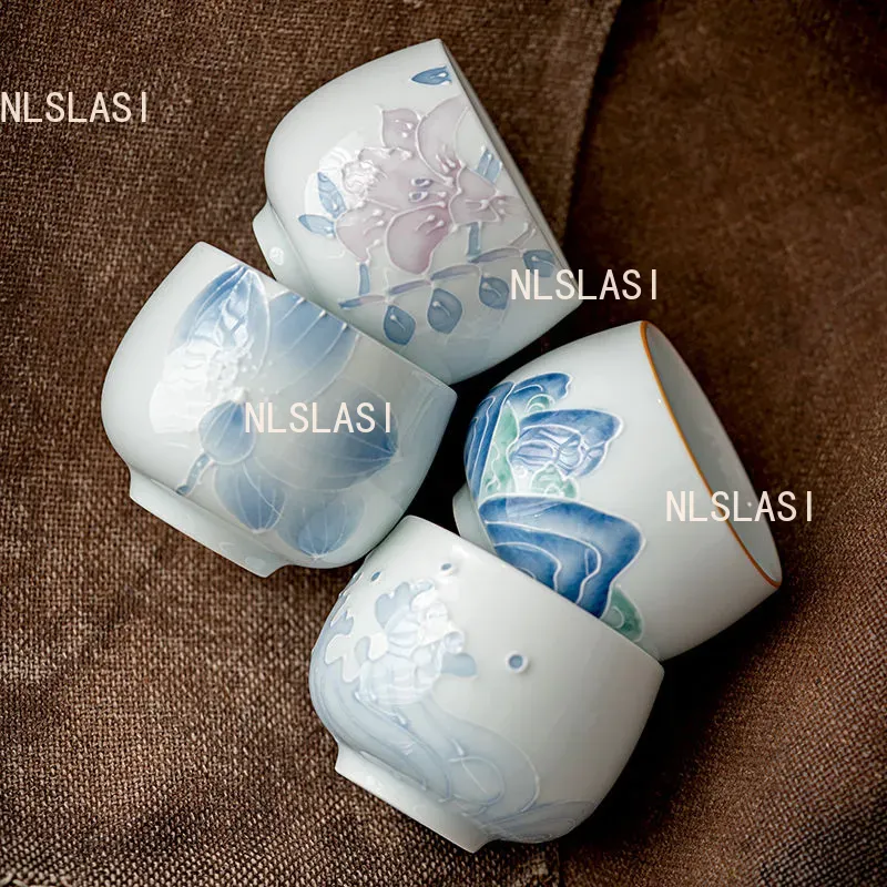 Celadon Ceramic Cup - 1 قطعة اكسسوارات الشاي فرن استعادة