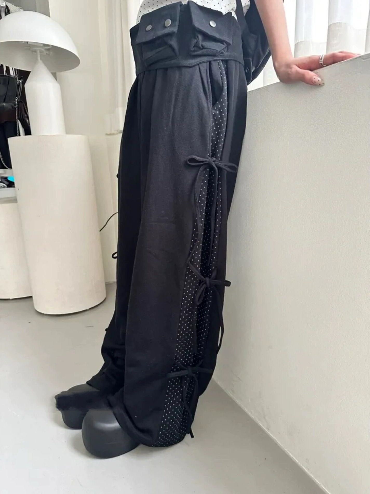 Korean Pants Lifestyle - بنطلون كاجوال طويل للخريف والشتاء بنقشة