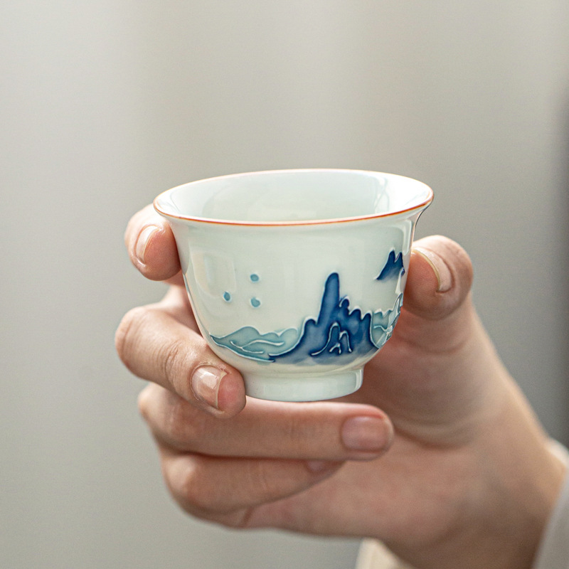 كوب شاي الكونغ فو مطلي يدويًا  - مراجعة Celadon Ceramic Cup وسعره