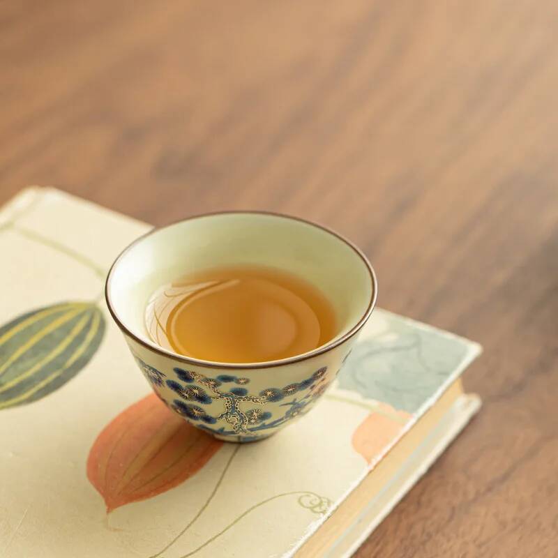 كوب شاي سيراميك أزرق وأبيض، كو - مراجعة Celadon Ceramic Cup وسعره