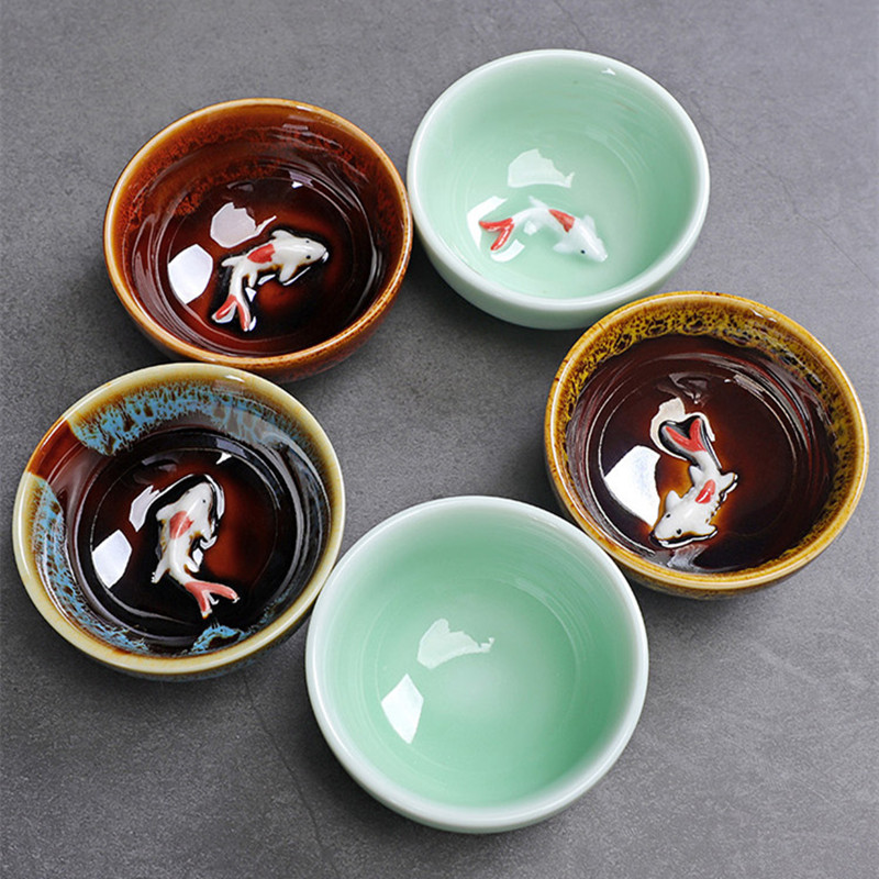 فنجان شاي لطيف سمك سيلادون ، ف - مراجعة Celadon Ceramic Cup وسعره